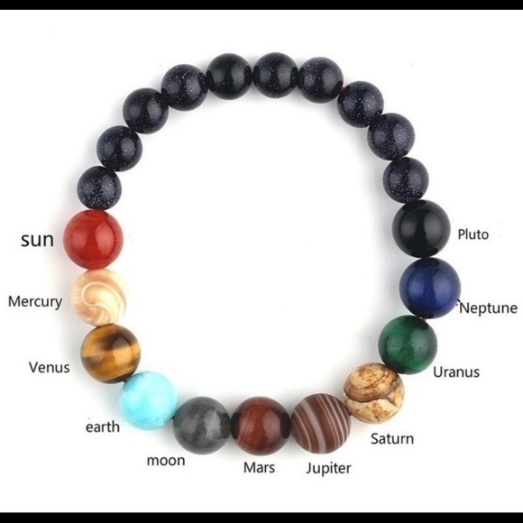 Planets Natural Stone Bracelet - Picture 3 of 7